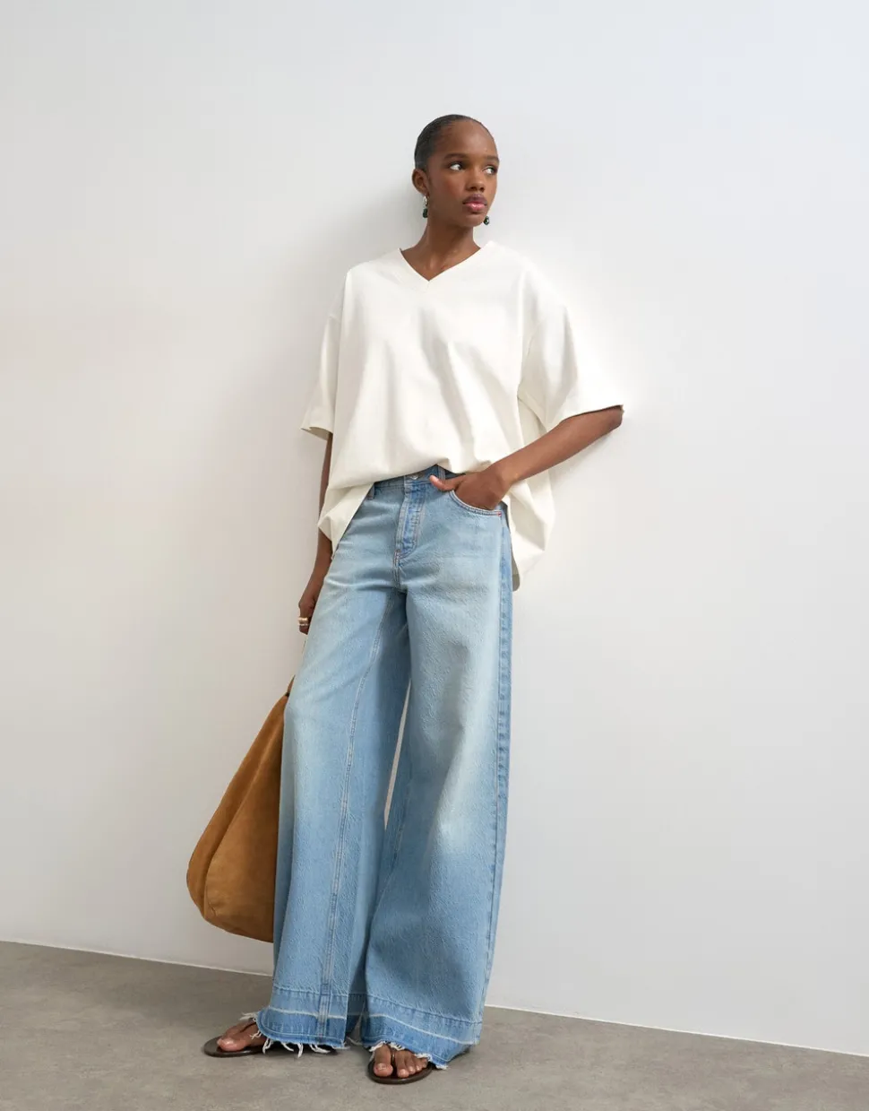TSHORIZON Mid rise Wide leg fit Jeans