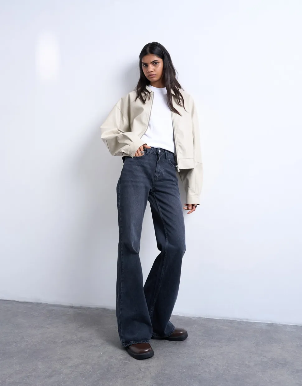 TSMARIE Mid rise Flared fit Jeans