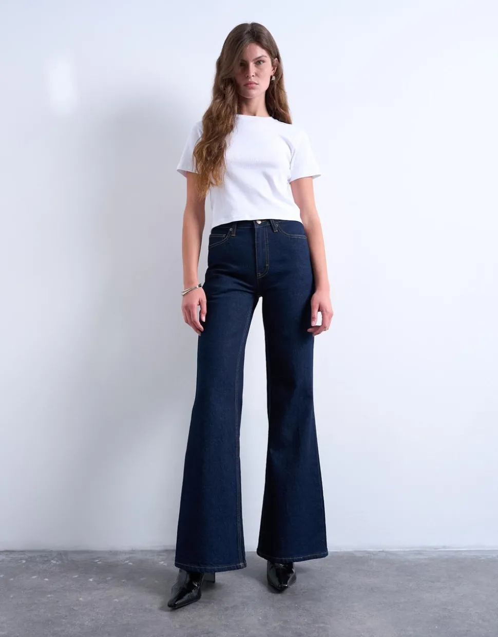 TSMARIE Mid rise Flared fit Jeans