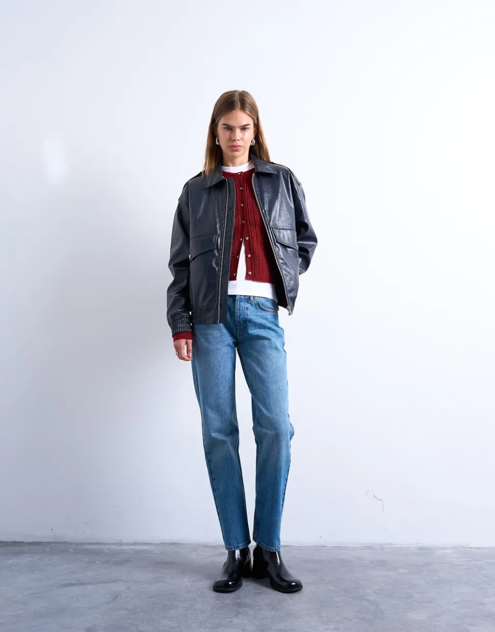 TSRUNWAY Mid rise Straight fit Jeans