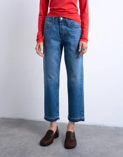 TSRUNWAY Mid rise Straight fit Jeans
