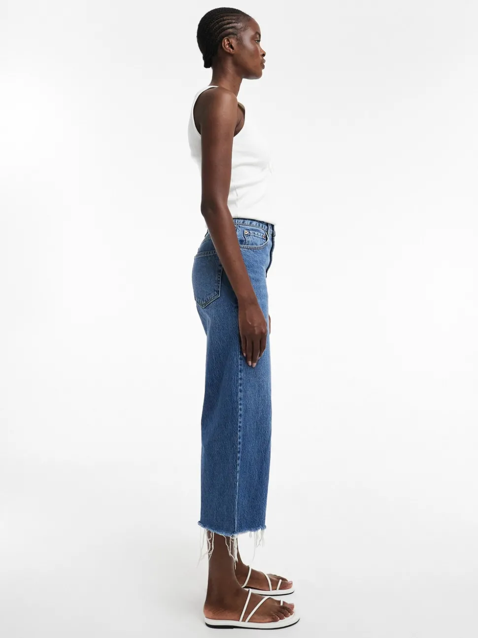 TSVERA High rise Brede pasvorm - bijgesneden Jeans