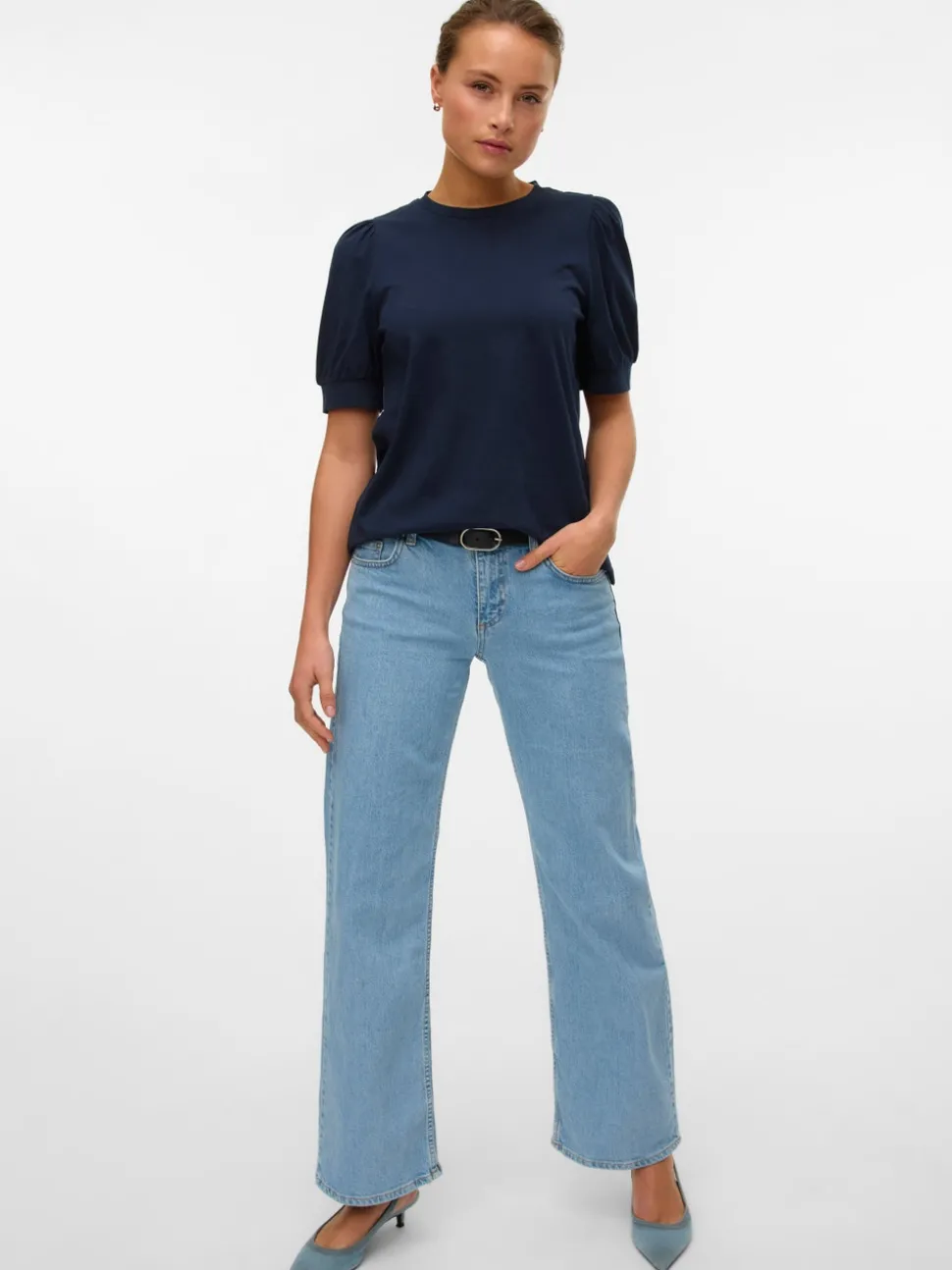 VMALEXIS Low rise Brede pasvorm - bijgesneden Jeans