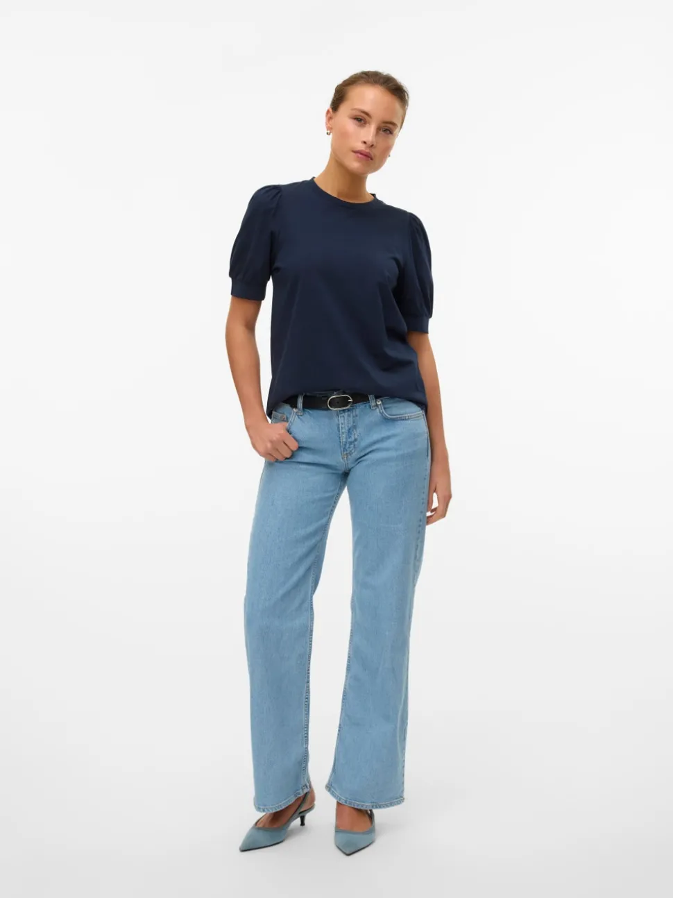 VMALEXIS Low rise Brede pasvorm - bijgesneden Jeans