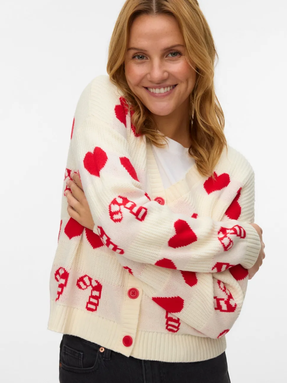 VMCANDYHEARTS Gebreid vest