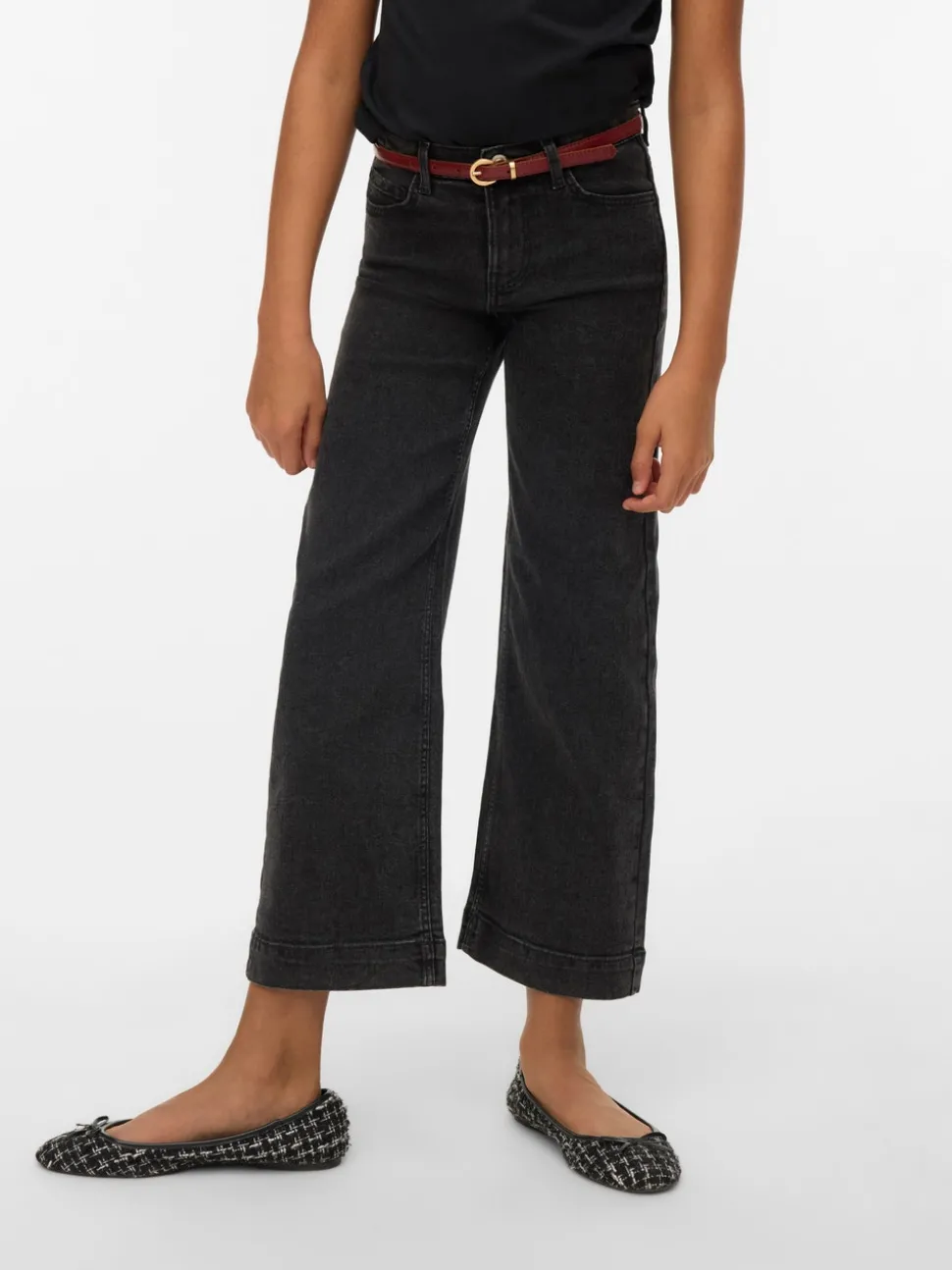 VMDAISY High rise Brede pasvorm - bijgesneden Jeans