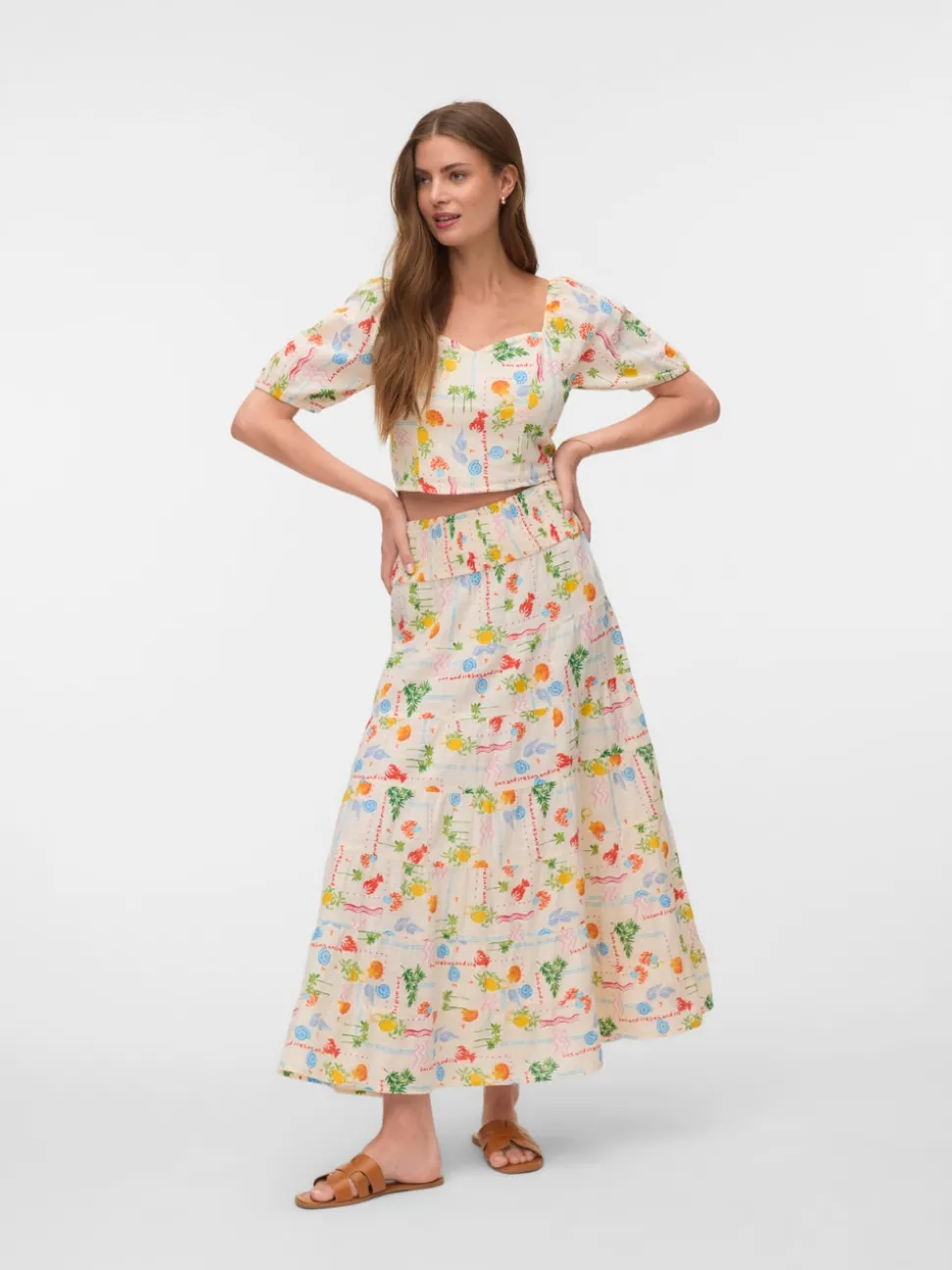 VMELENA High waist Lange rok