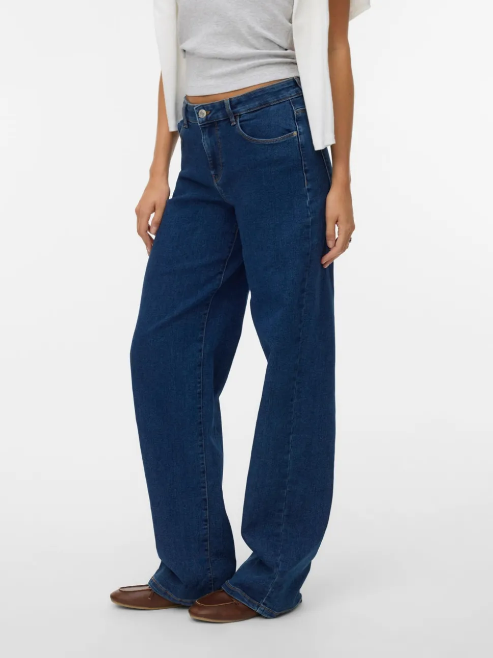 VMELLY Mid rise Wide leg fit Jeans