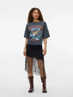 VMFREJA Mid waist Midi-rok