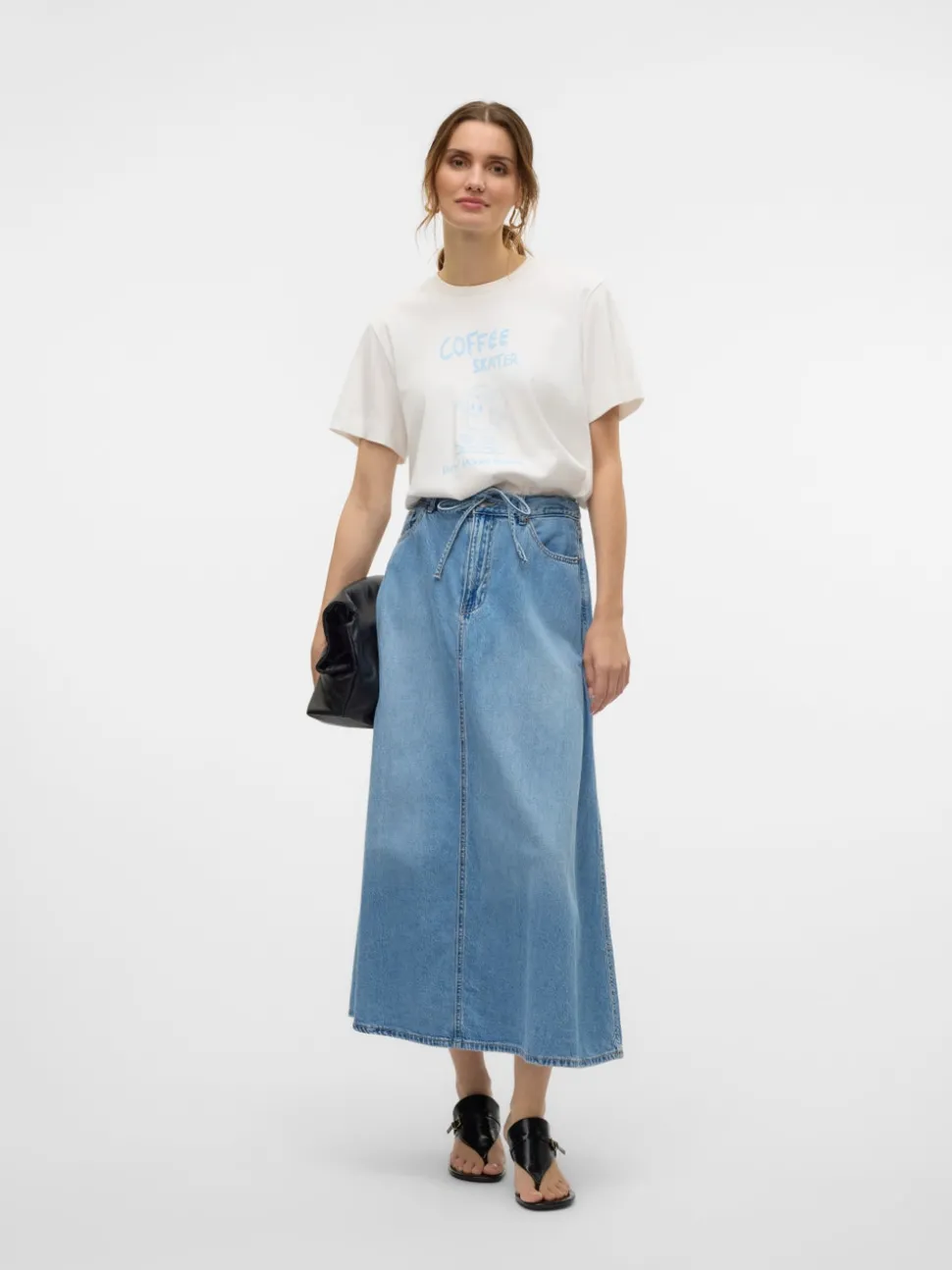 VMHILLA Mid waist Midi-rok