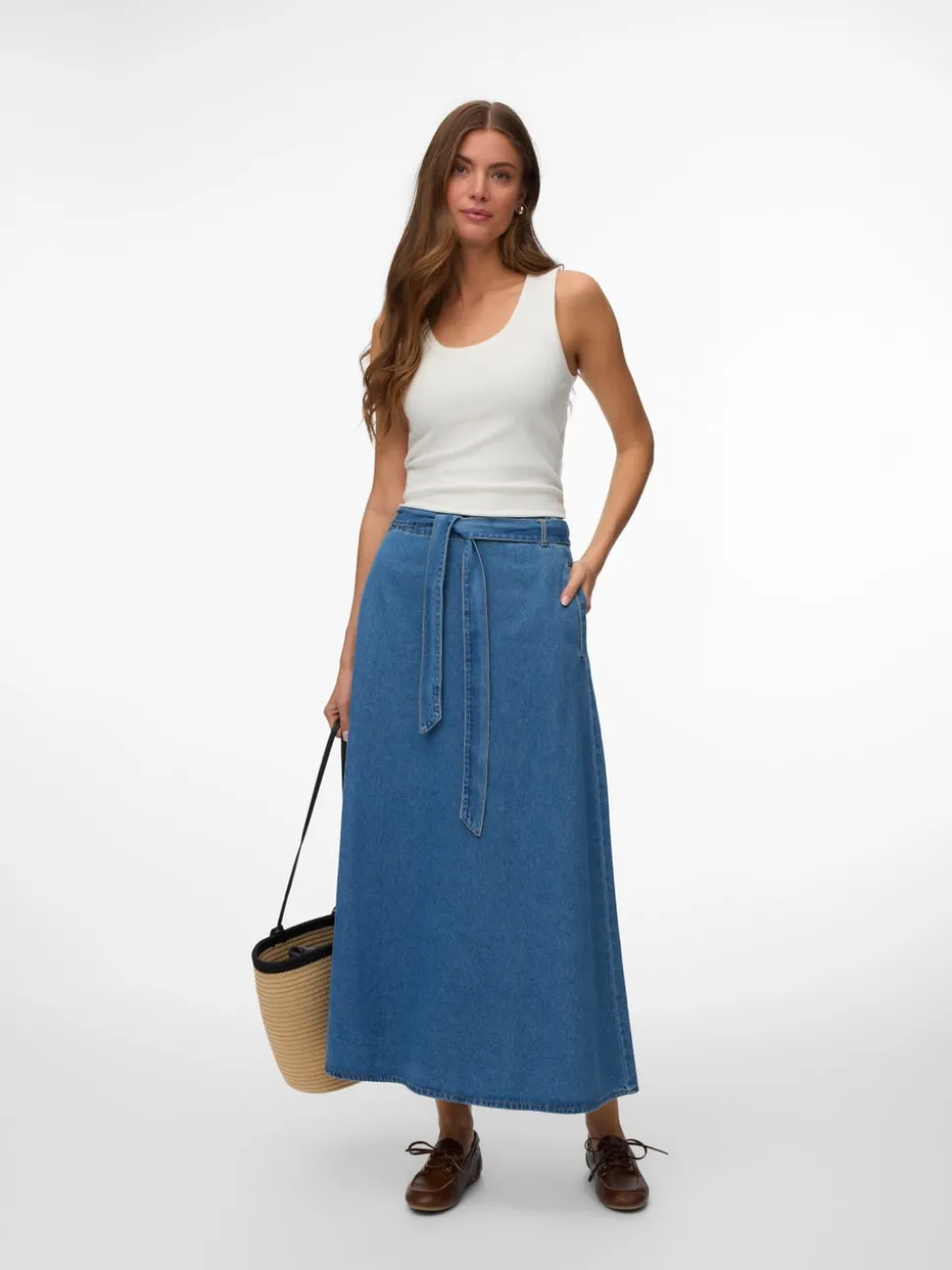VMJOLENE Mid rise Lange rok