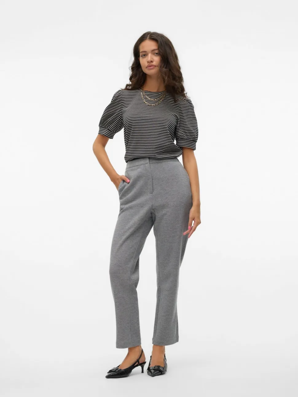 VMJULIA Mid waist Broek