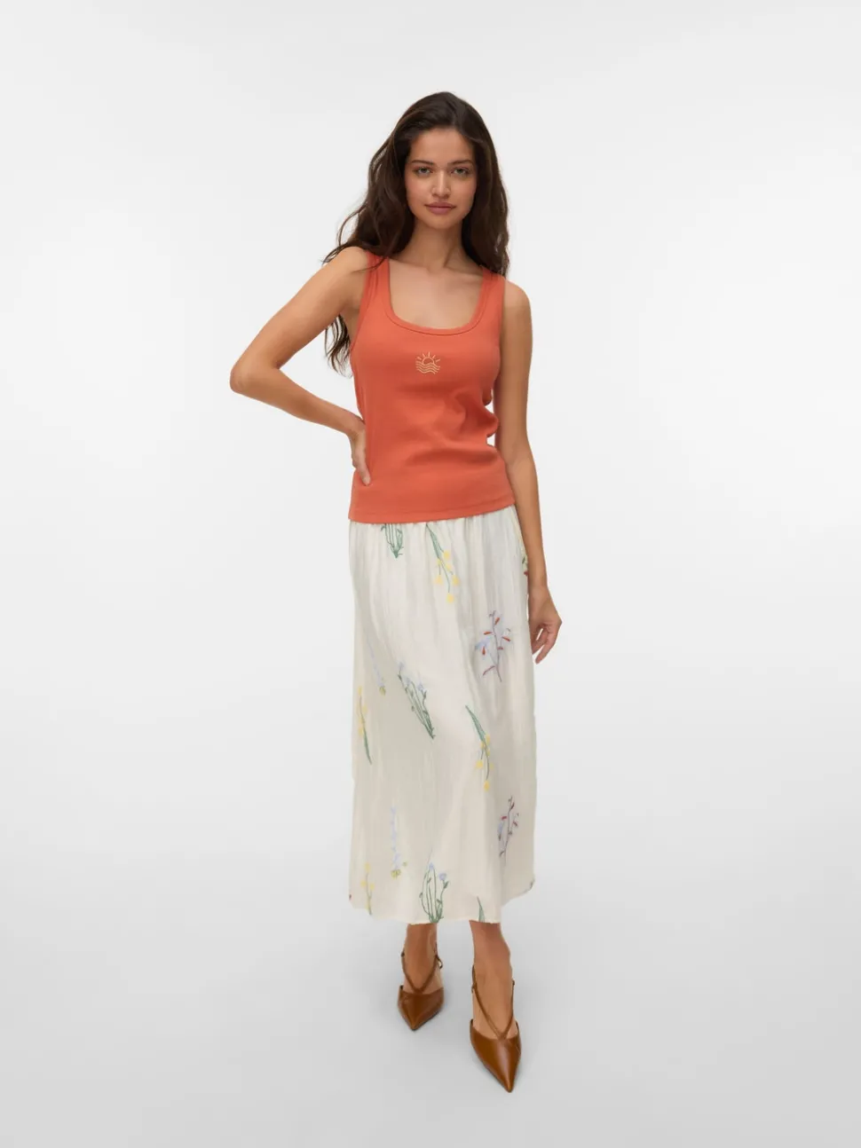 VMLINA High waist Midi-rok