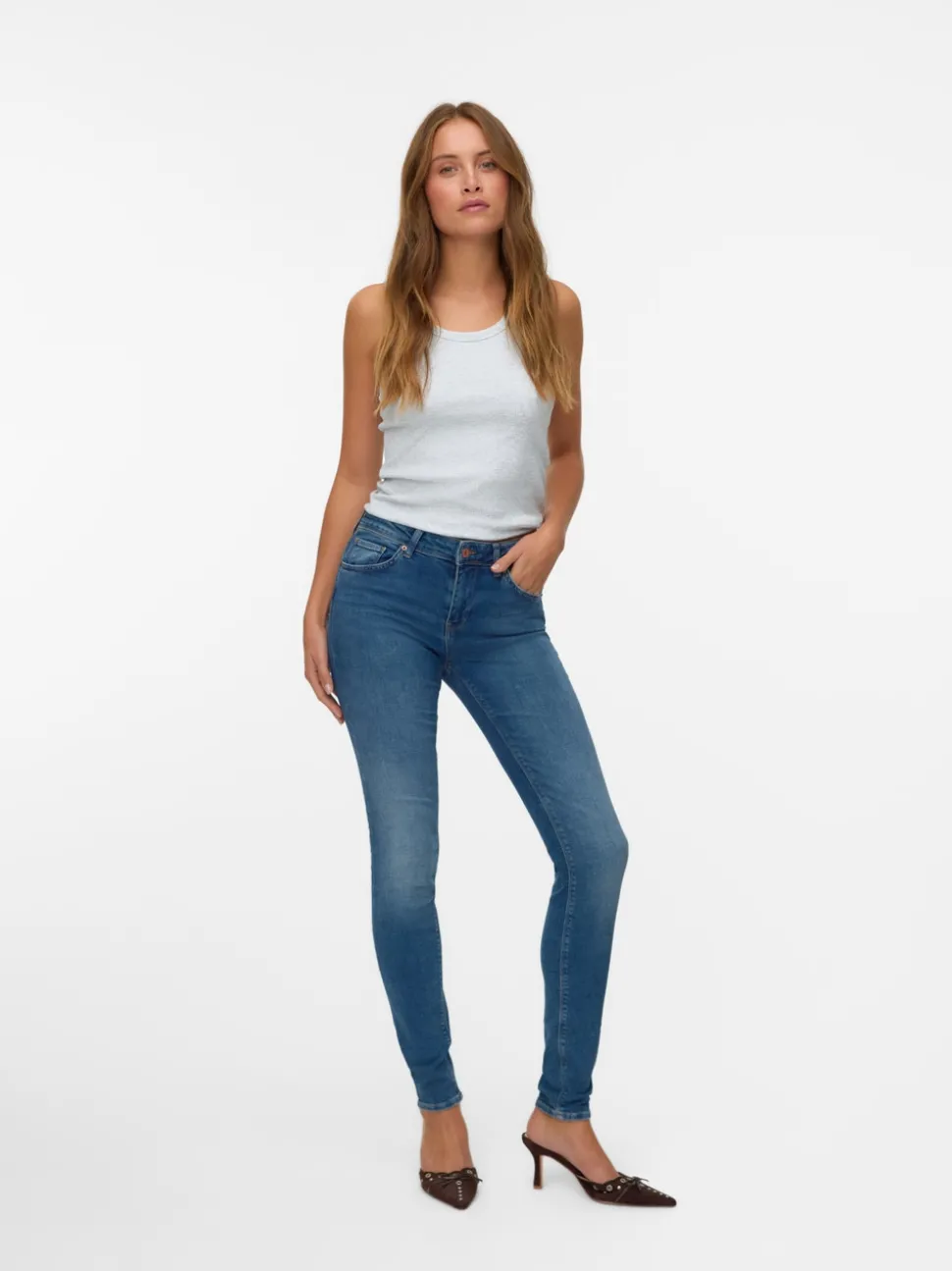 VMLUX Mid rise Slim fit Jeans