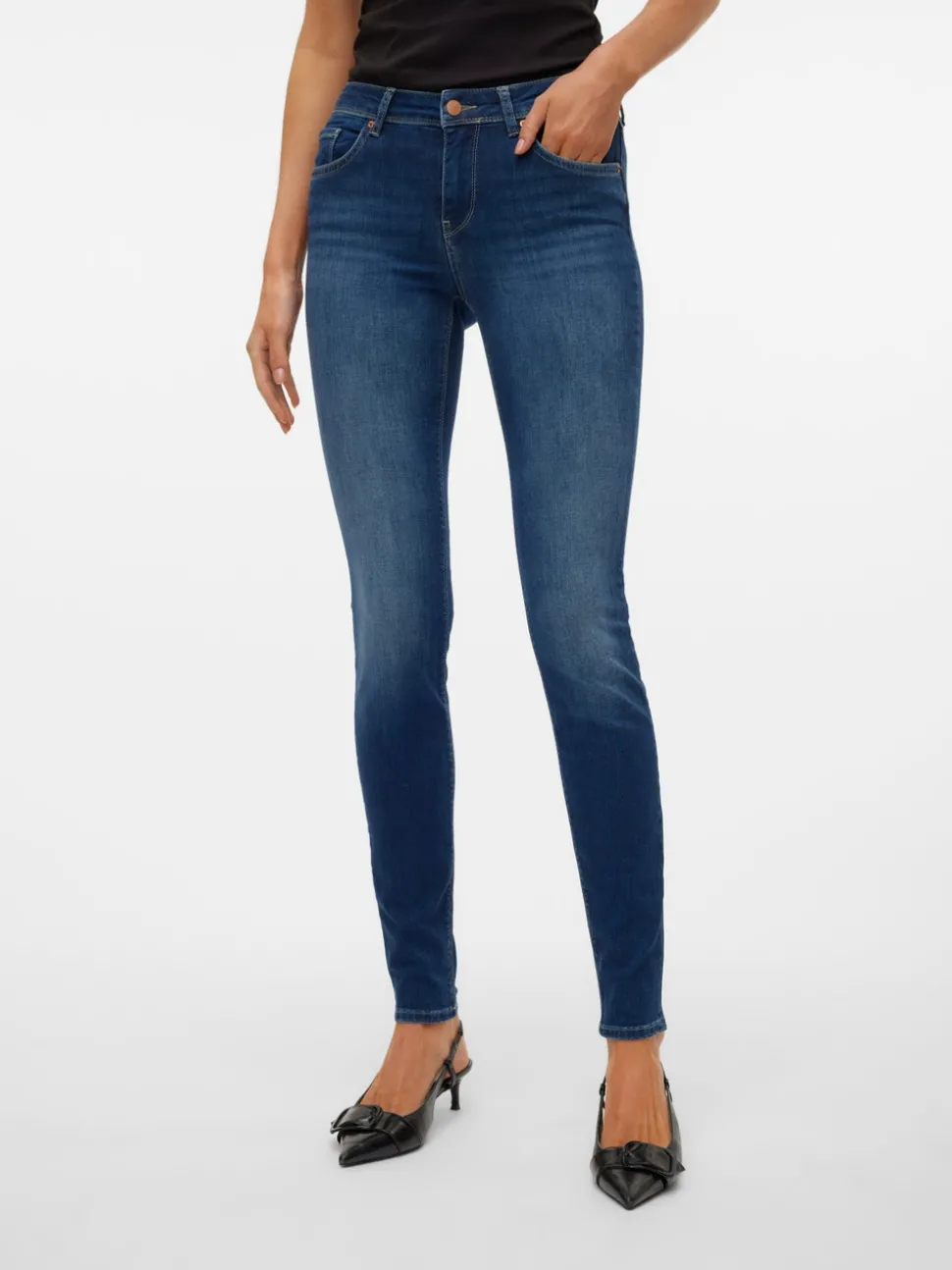 VMLUX Mid rise Slim fit Jeans