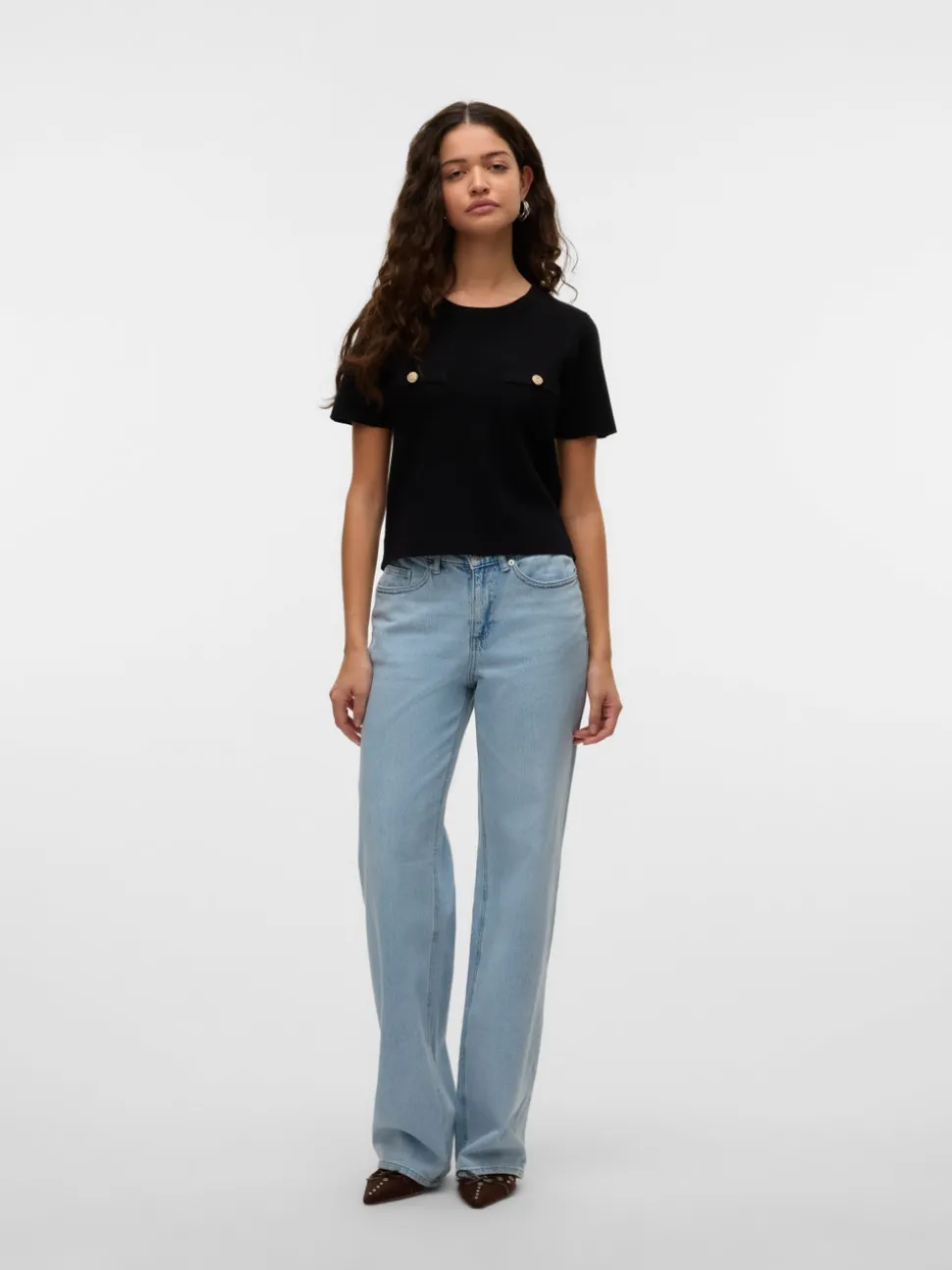 VMMELISA Mid rise Wide leg fit Jeans
