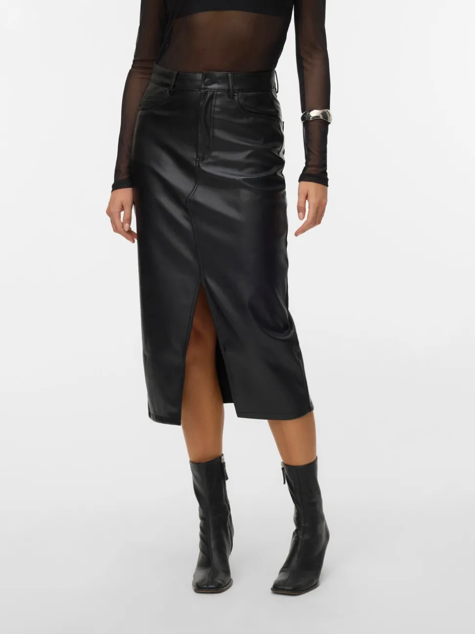 VMNATALIE High waist Midi-rok