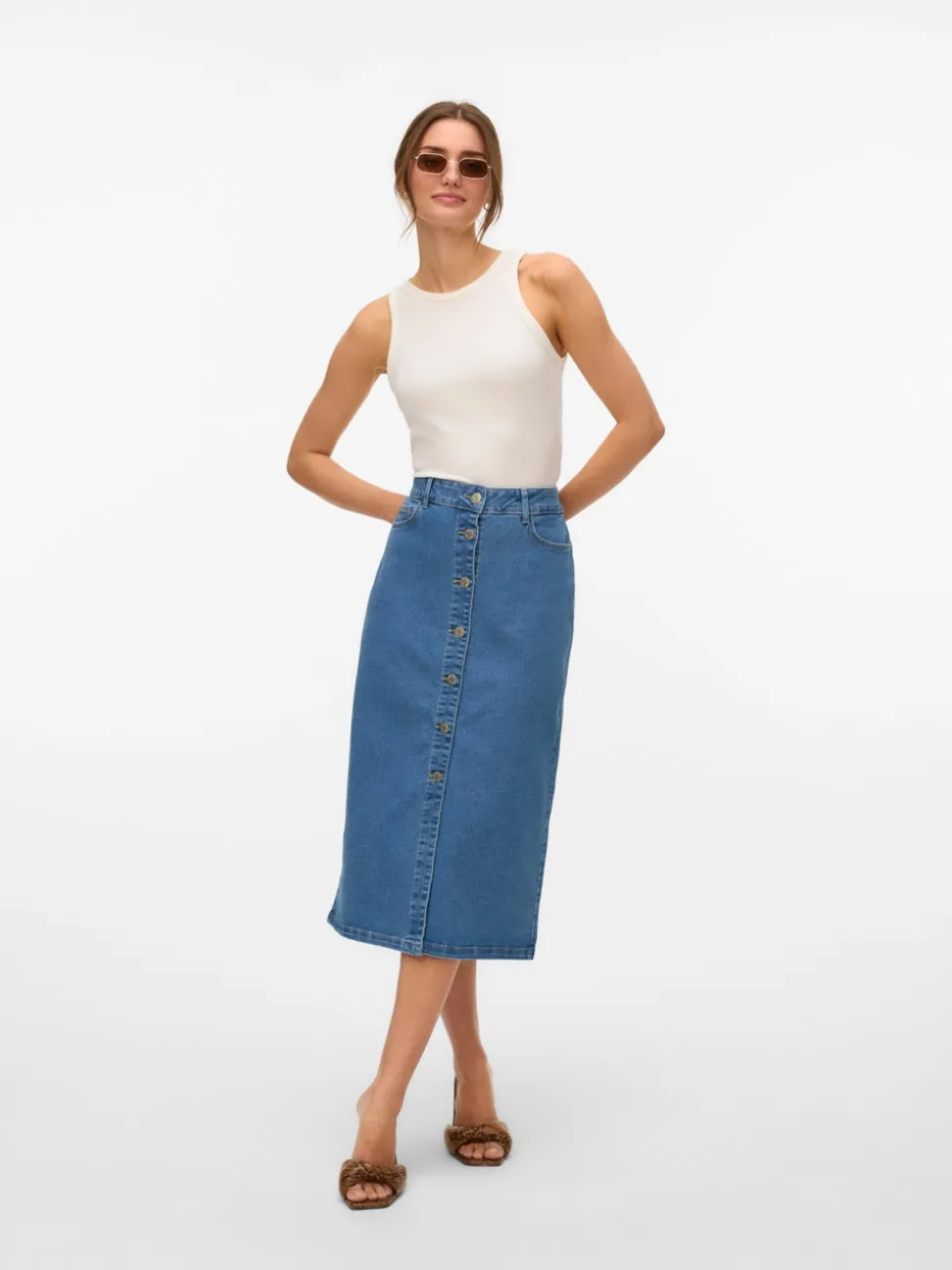VMNATTY Mid waist Midi-rok