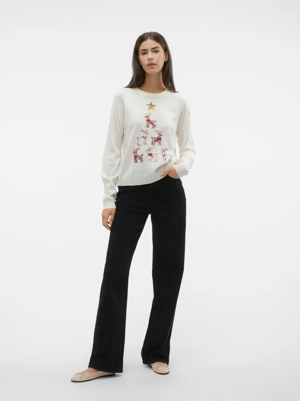 VMORNAMENTS/PYRAMIDE Gebreide pullover