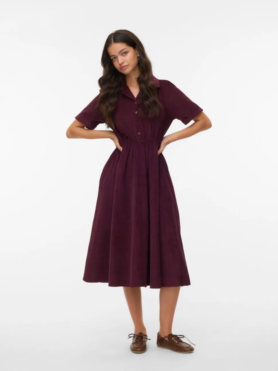 VMRAY Corduroy Midi-jurk