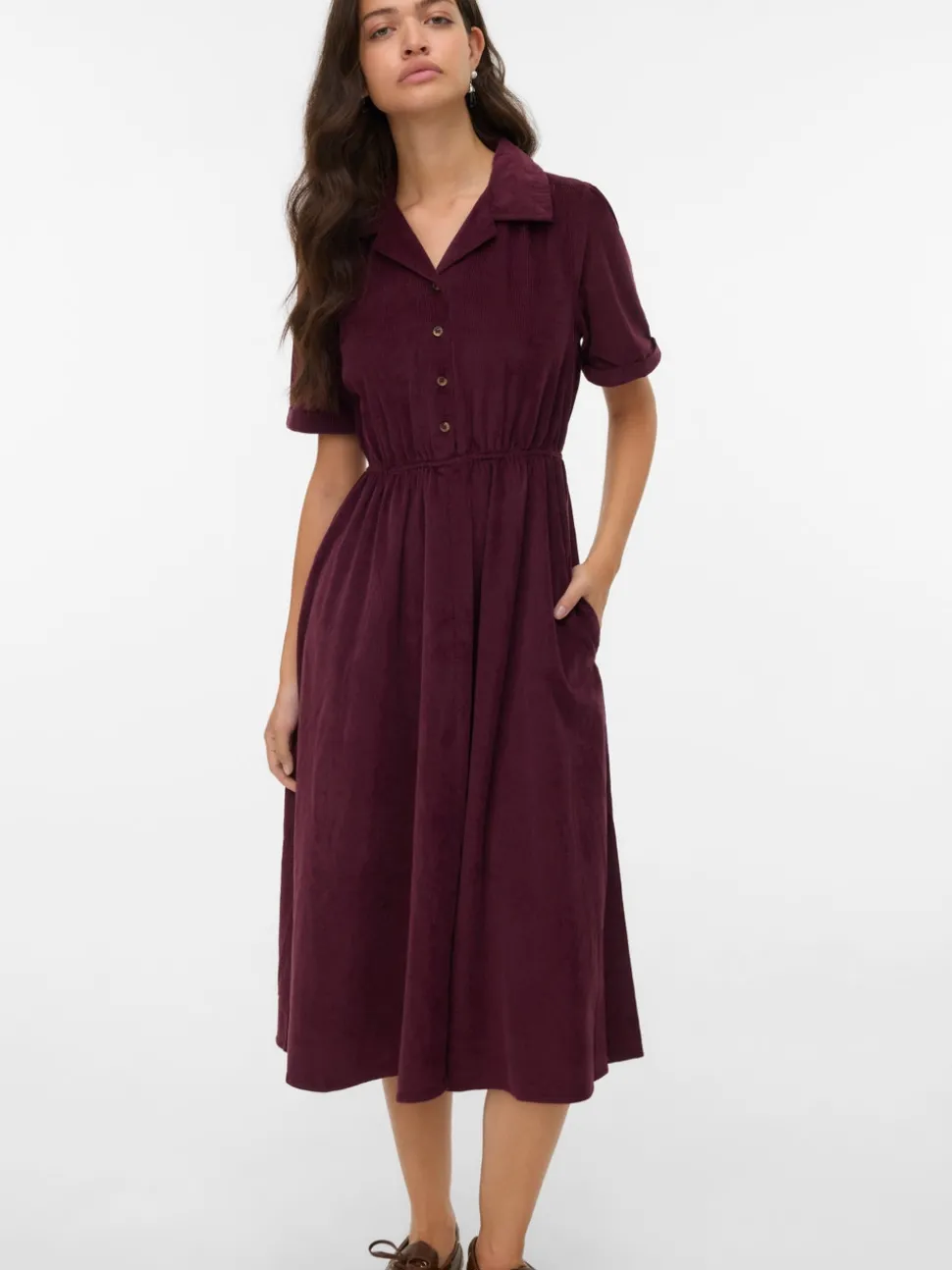 VMRAY Corduroy Midi-jurk