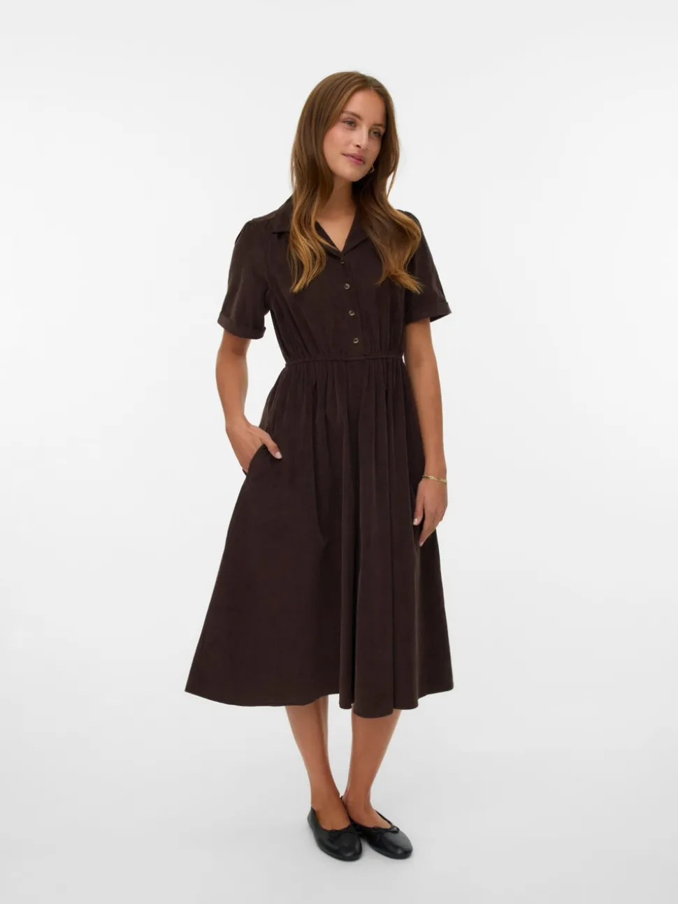VMRAY Corduroy Midi-jurk