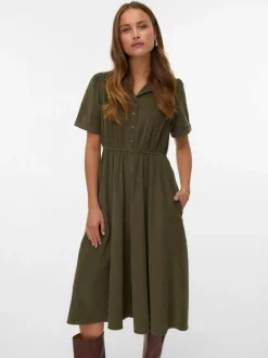 VMRAY Corduroy Midi-jurk