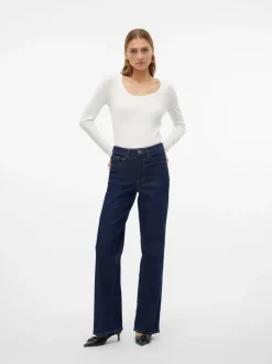 VMREBECCA Super high rise Wide leg fit Jeans
