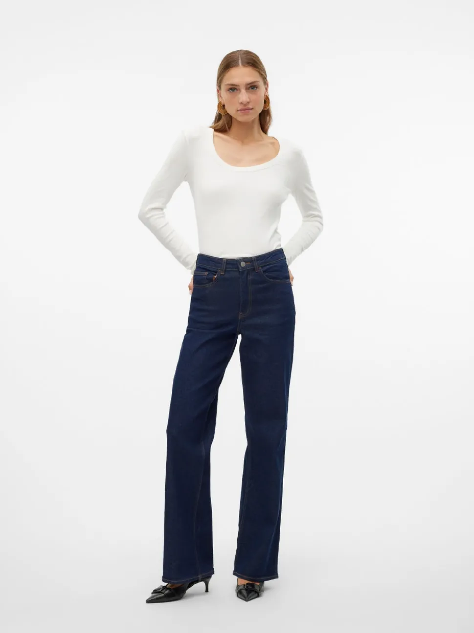 VMREBECCA Super high rise Wide leg fit Jeans