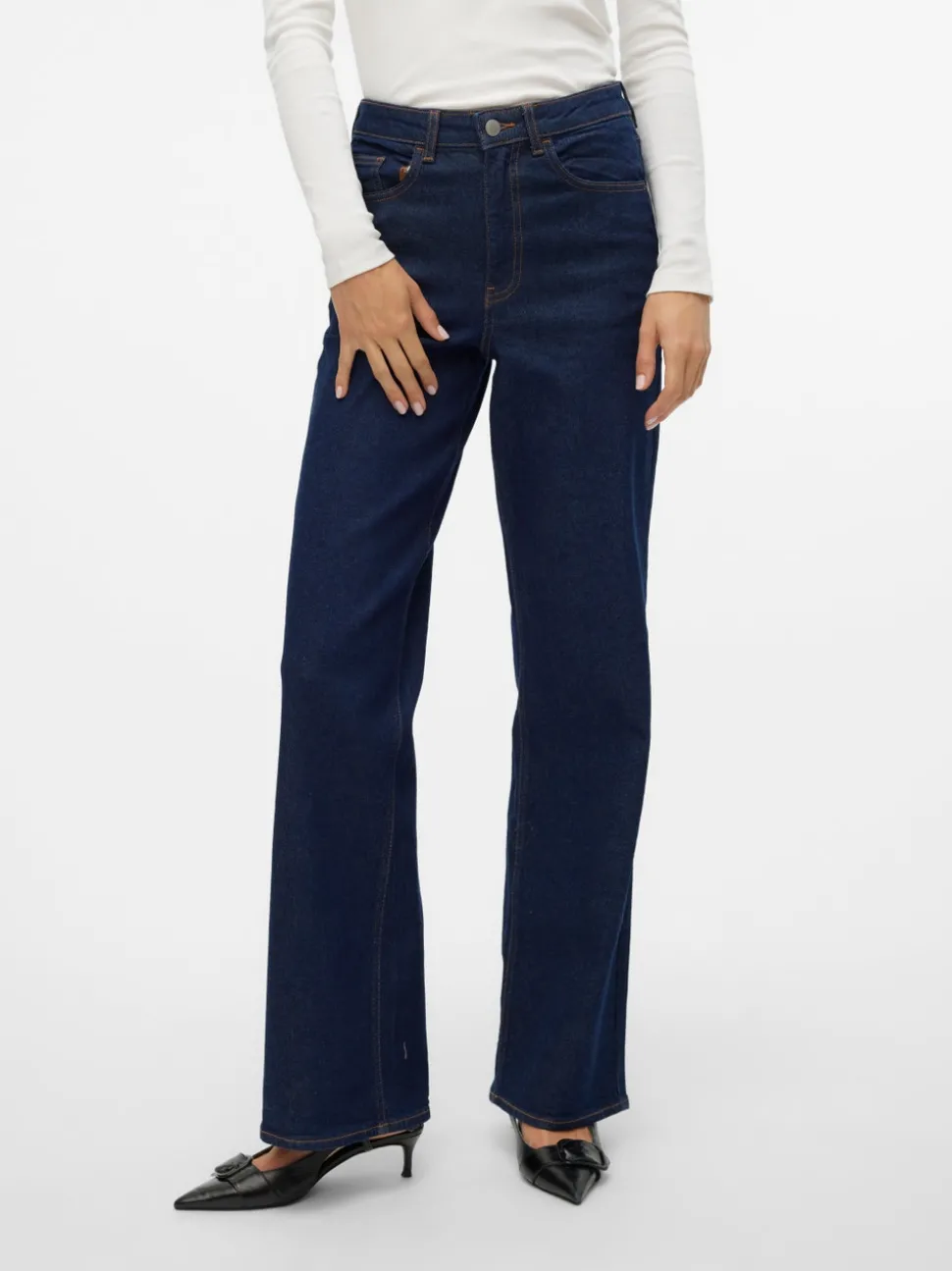 VMREBECCA Super high rise Wide leg fit Jeans