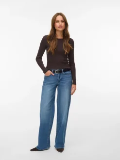 VMSANDIE-STRETCH Mid rise Wide leg fit Jeans