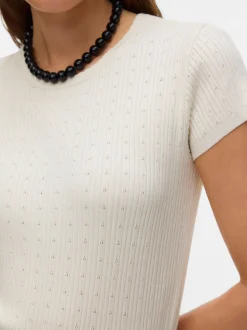 VMSILJE Gebreide T-shirt