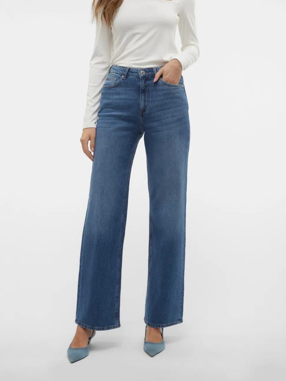 VMTESSA High rise Wide leg fit Jeans