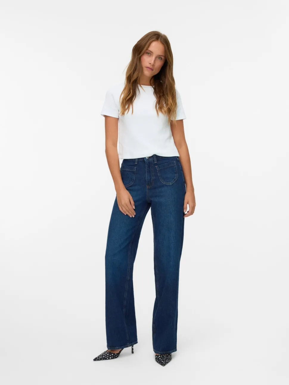 VMTESSA High rise Wide leg fit Jeans