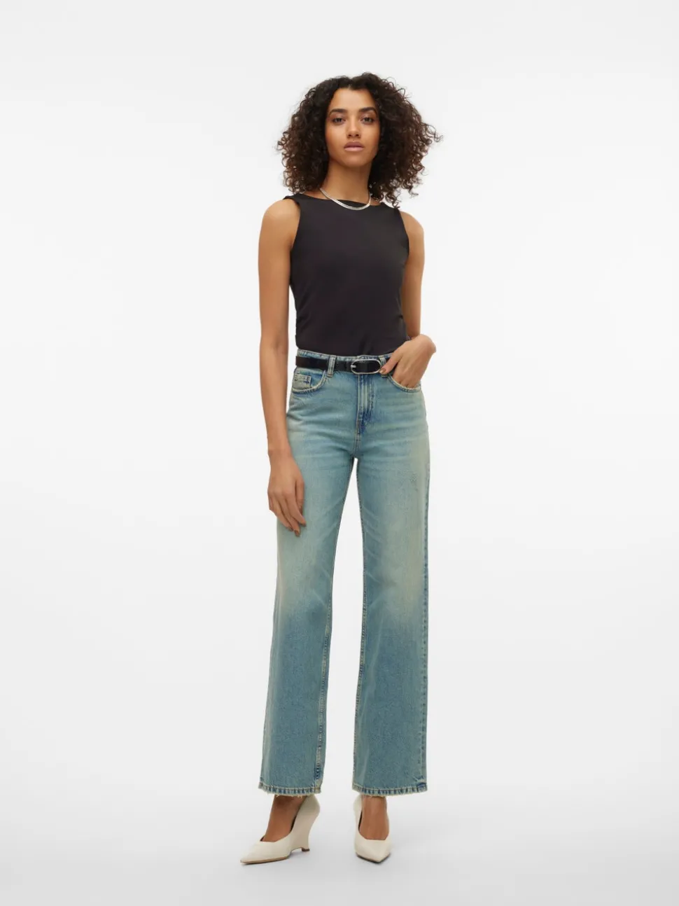 VMTESSA High waist Wide leg fit Jeans