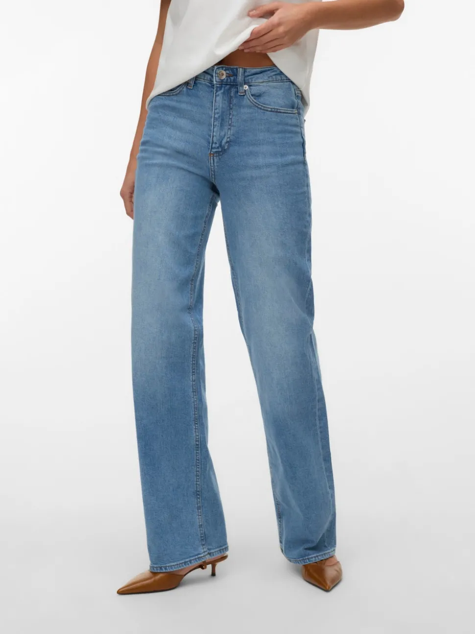 VMTESSA-STRETCH High rise Wide leg fit Jeans