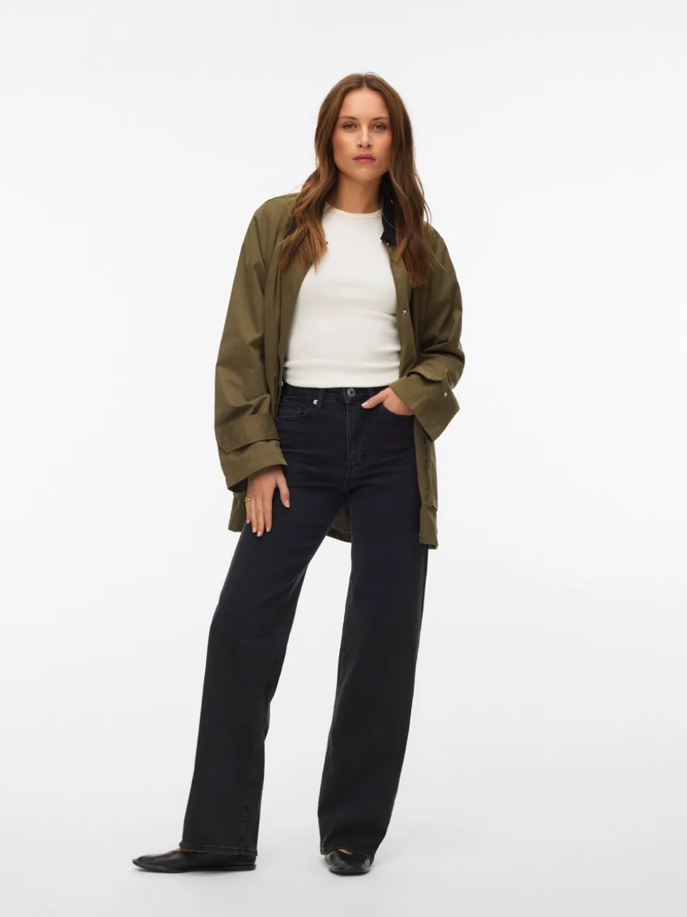 VMTESSA-STRETCH High rise Wide leg fit Jeans