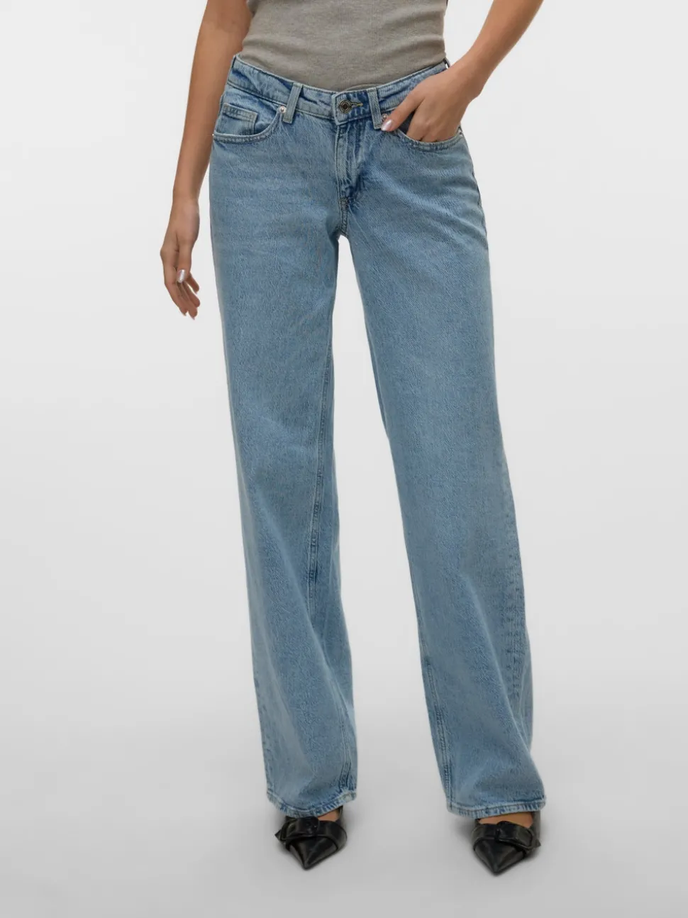 VMVANESSA Low rise Wide leg fit Jeans