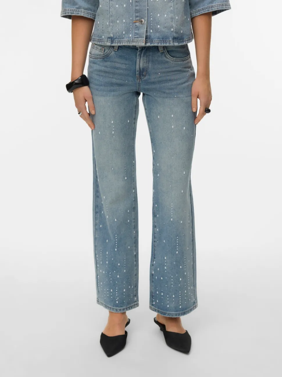 VMVANESSA Low rise Wide leg fit Jeans