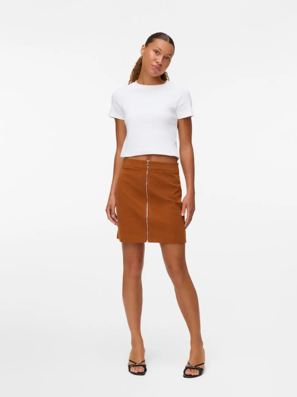 VMVIENNA High waist Corduroy Midi-rok