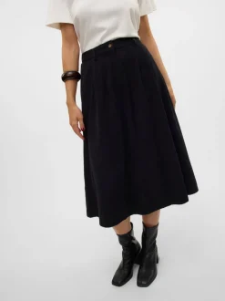 VMVIENNA High waist Corduroy Midi-rok