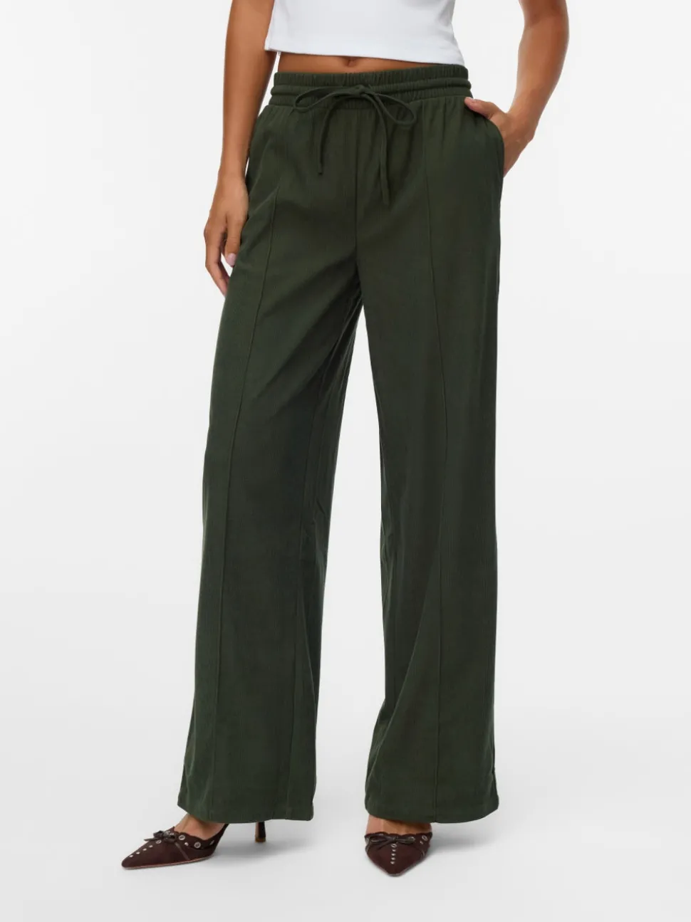VMVILJA High waist fluwelen Broek