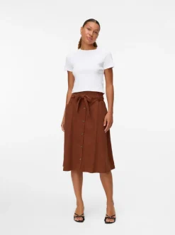 VMVILJA Corduroy High waist Midi-rok