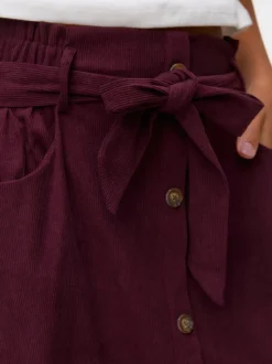 VMVILJA Corduroy High waist Midi-rok