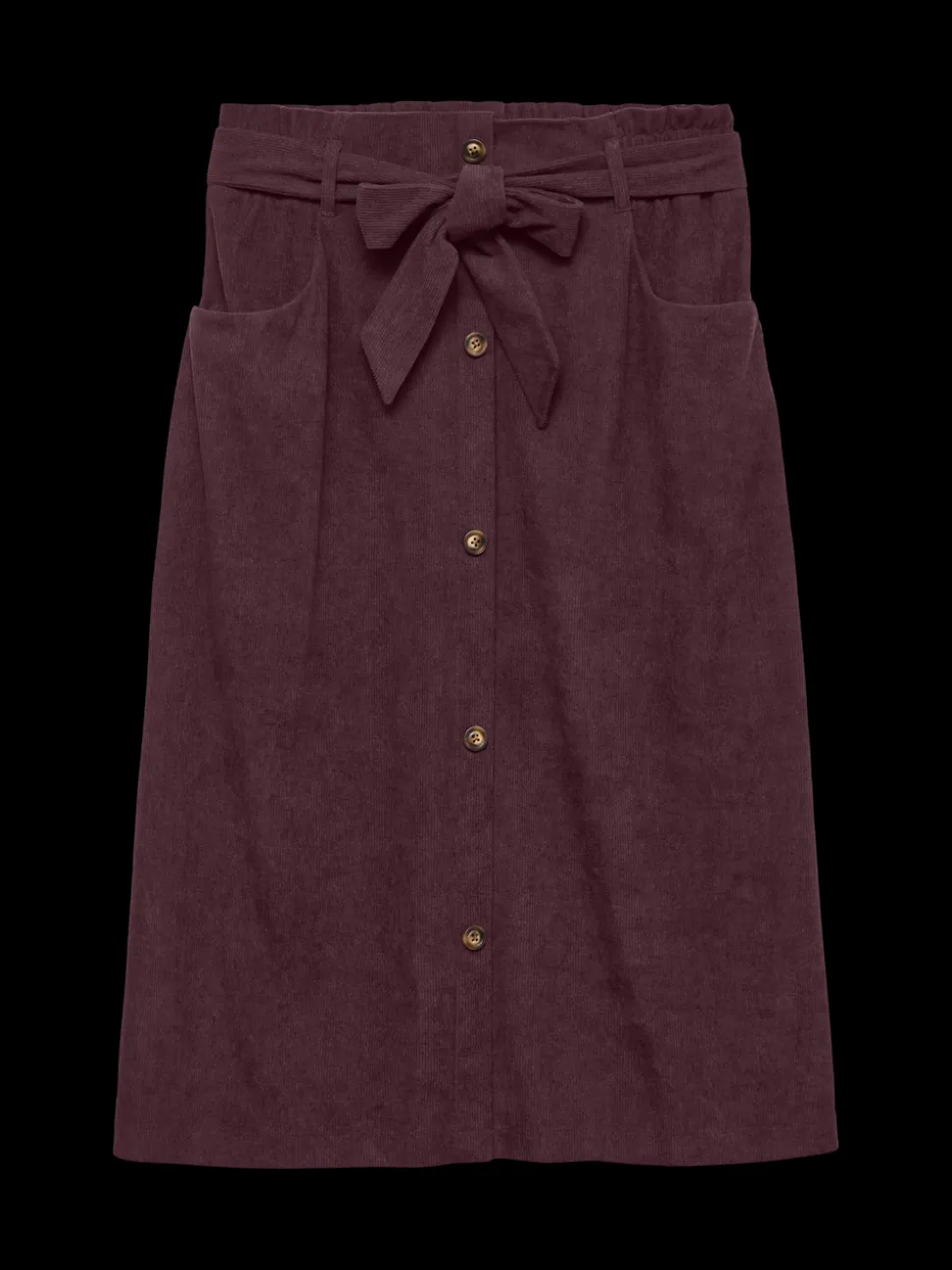 VMVILJA Corduroy High waist Midi-rok