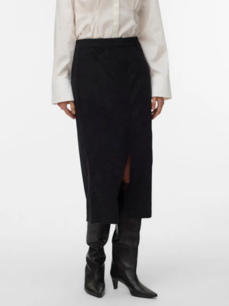 VMVILJA Corduroy High waist Midi-rok